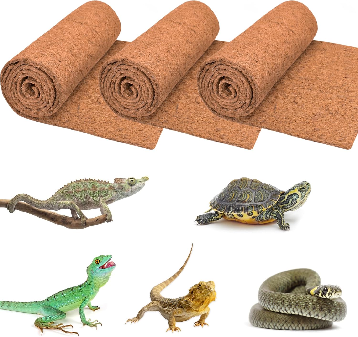 3 Rolls Reptile Carpet, 24x48i - Substrate Coconut Fiber 评论和价格