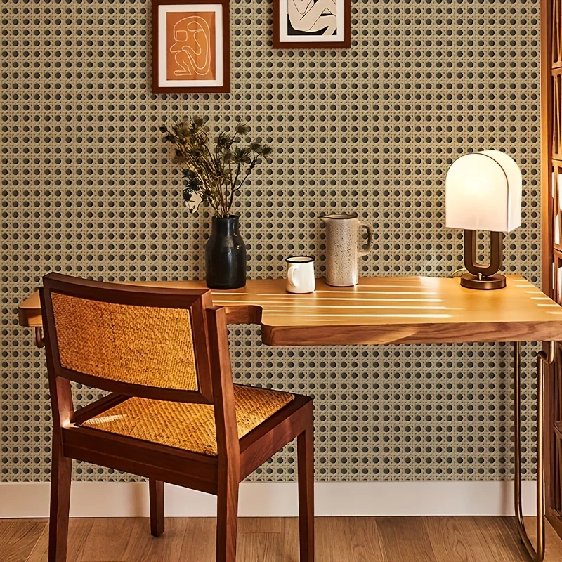 45cm Retro Rattan Pattern Self - Pvc Panel Background 评论和价格