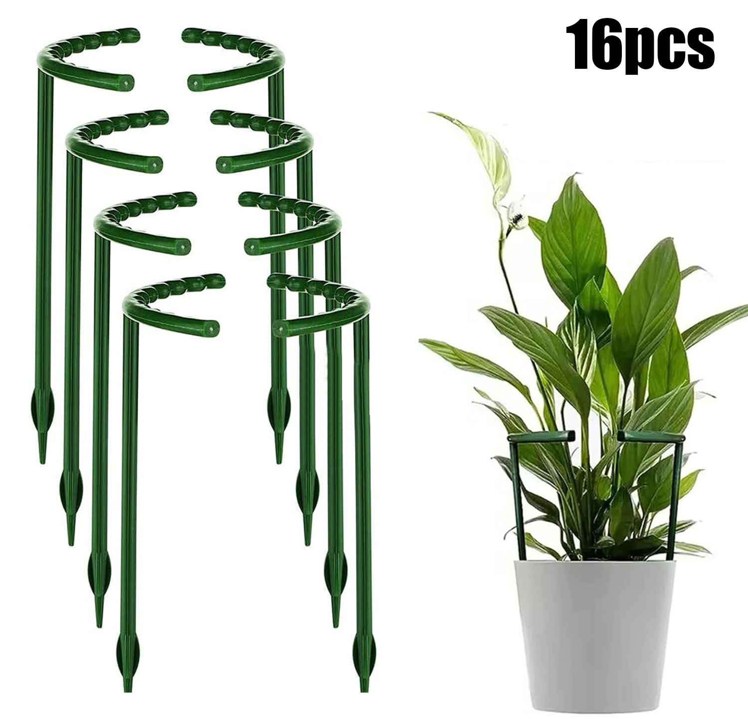 1/16pcs Plant Support Stake Fl - Vine Climbing Plastic 评论和价格