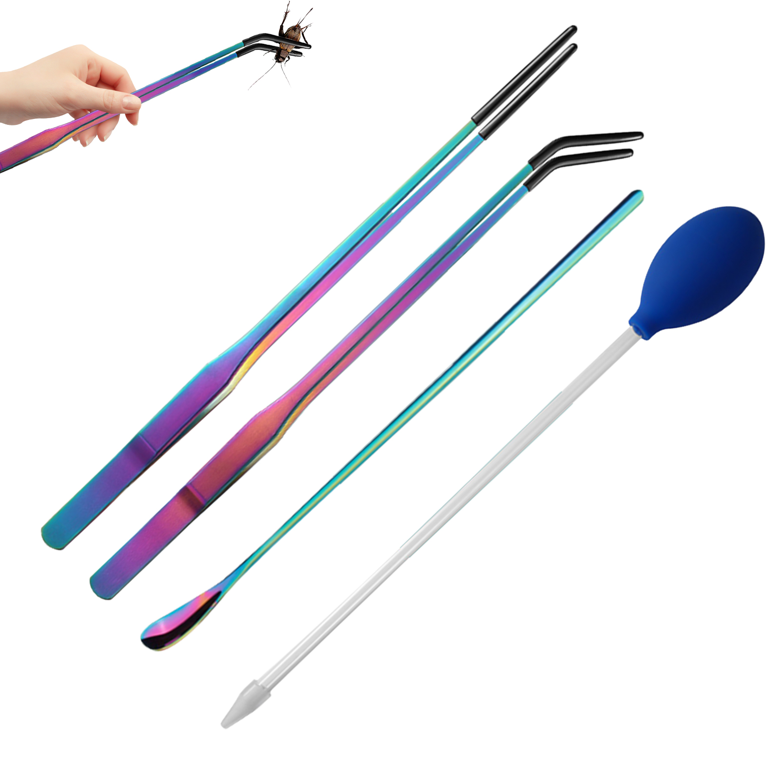 4pcs Reptile Feeding Tongs Aqu - Feeding Tong Stainless 评论和价格
