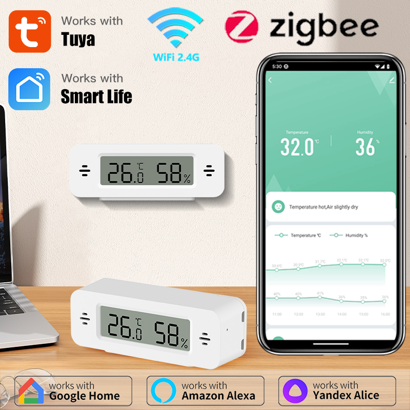 Tuya WiFi/Zigbee Temperature H - Digital Hygrometer Probe 评论和价格