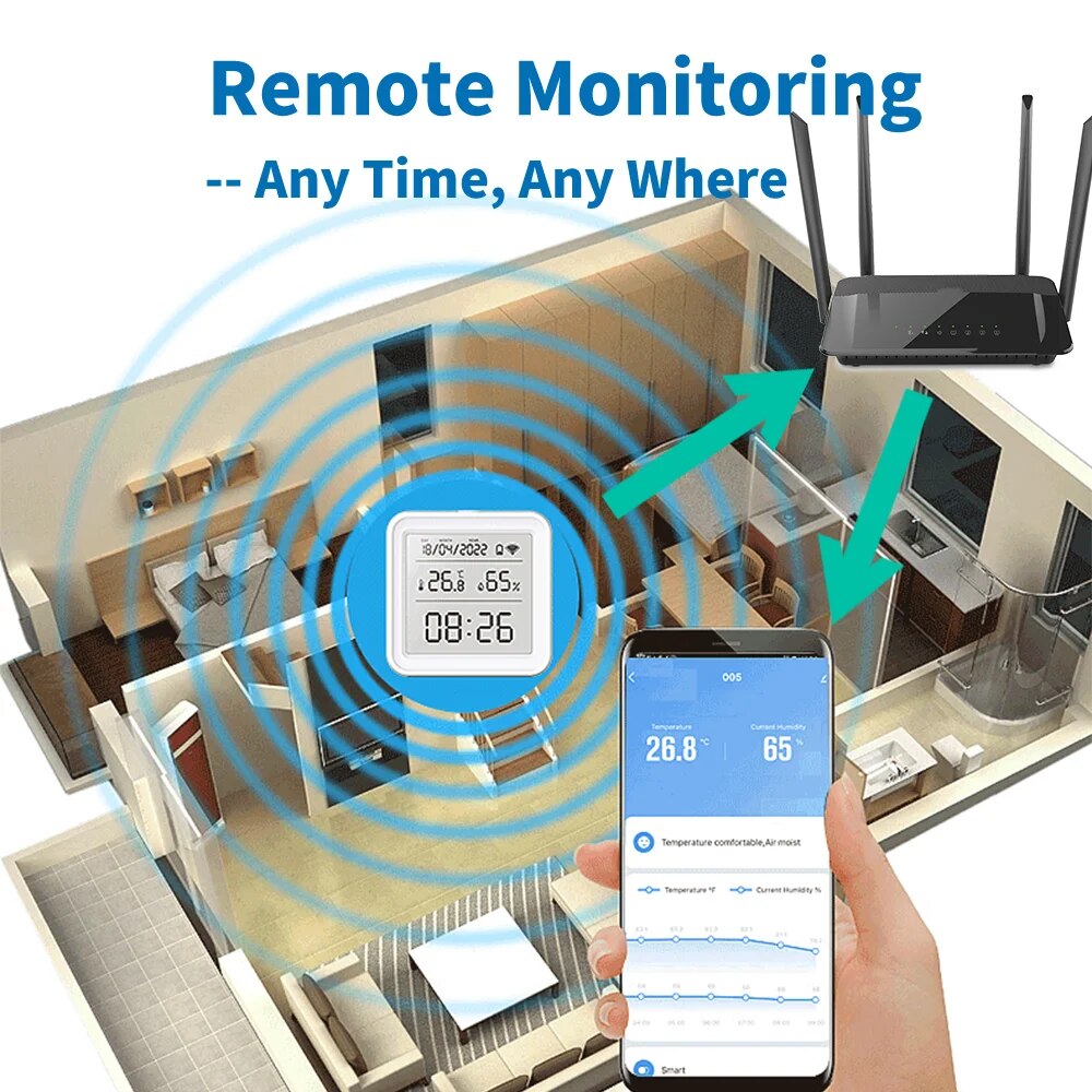 Tuya New WiFi Temperature Humi - Digital Hygrometer Probe 评论和价格