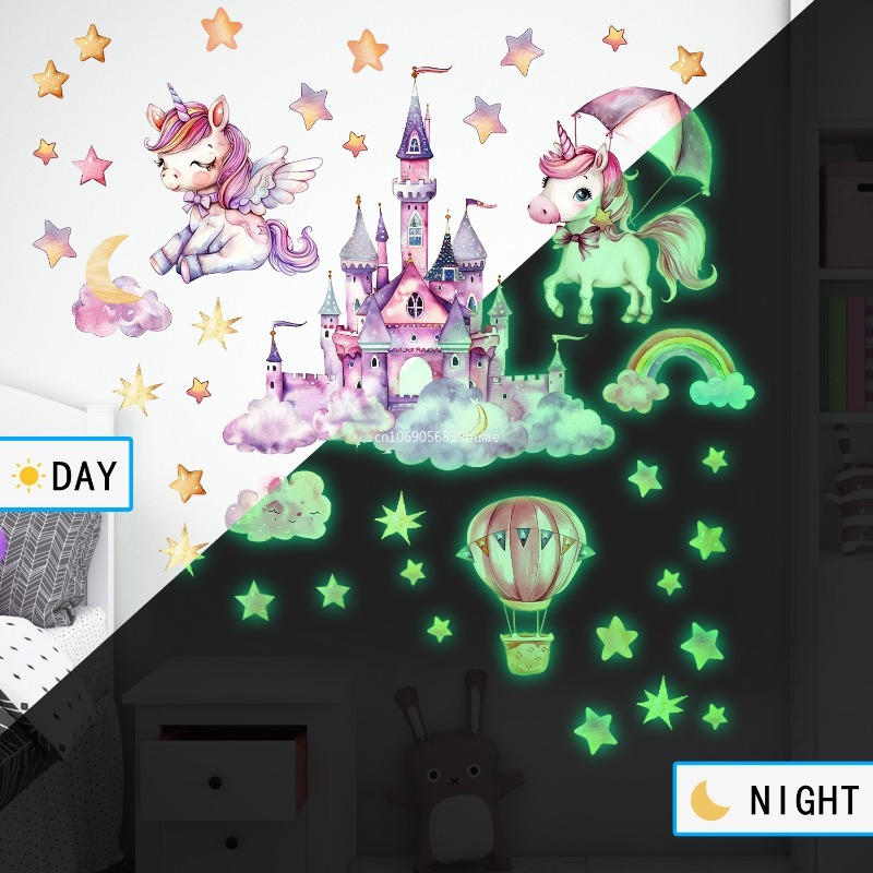 Unicorn Stars Luminous Wall St - Pvc Panel Background 评论和价格