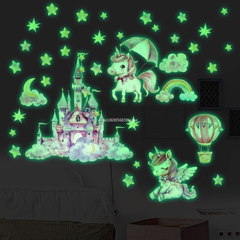 Unicorn Stars Luminous Wall St - Pvc Panel Background 评论和价格