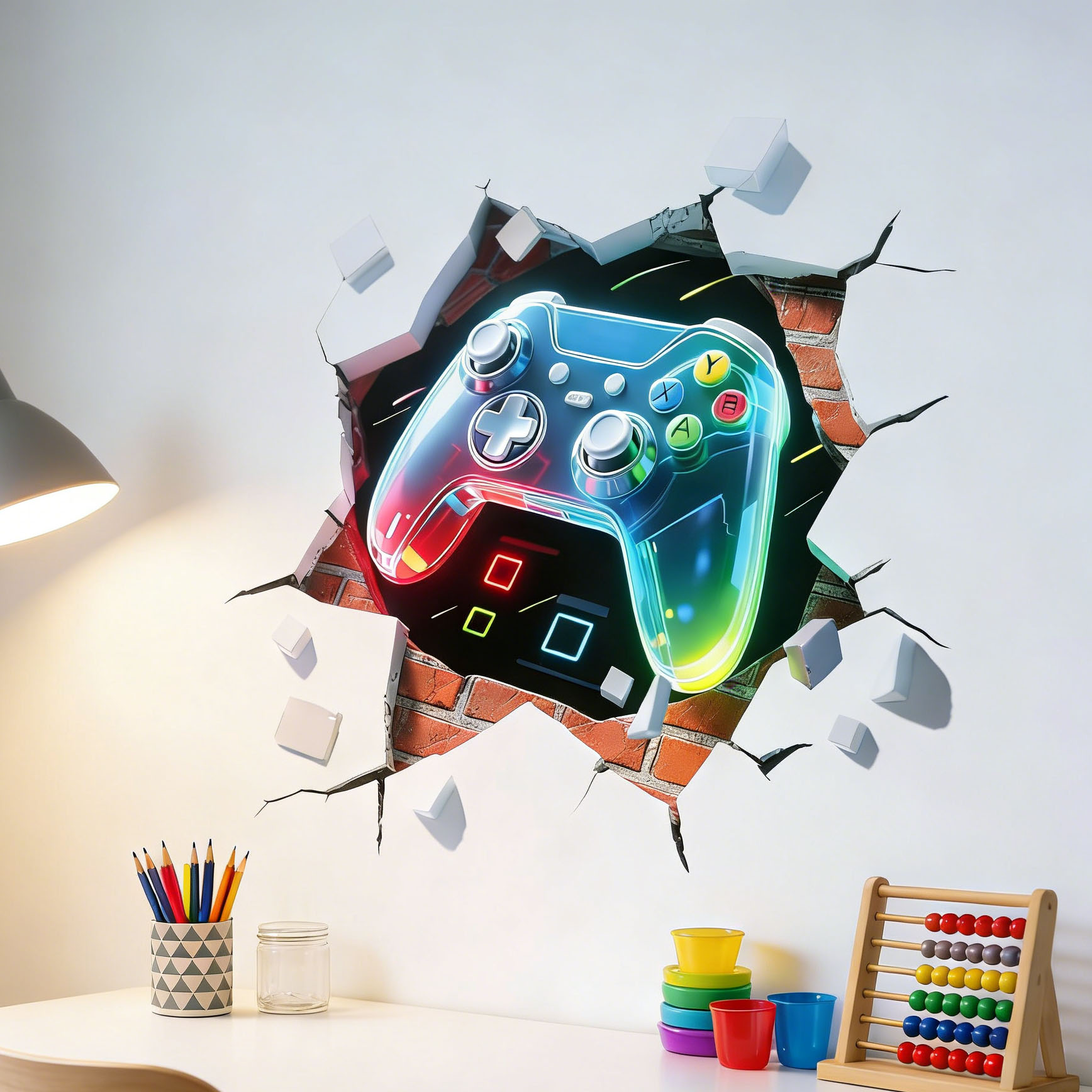 Game Controller Decal for Boys - Pvc Panel Background 评论和价格