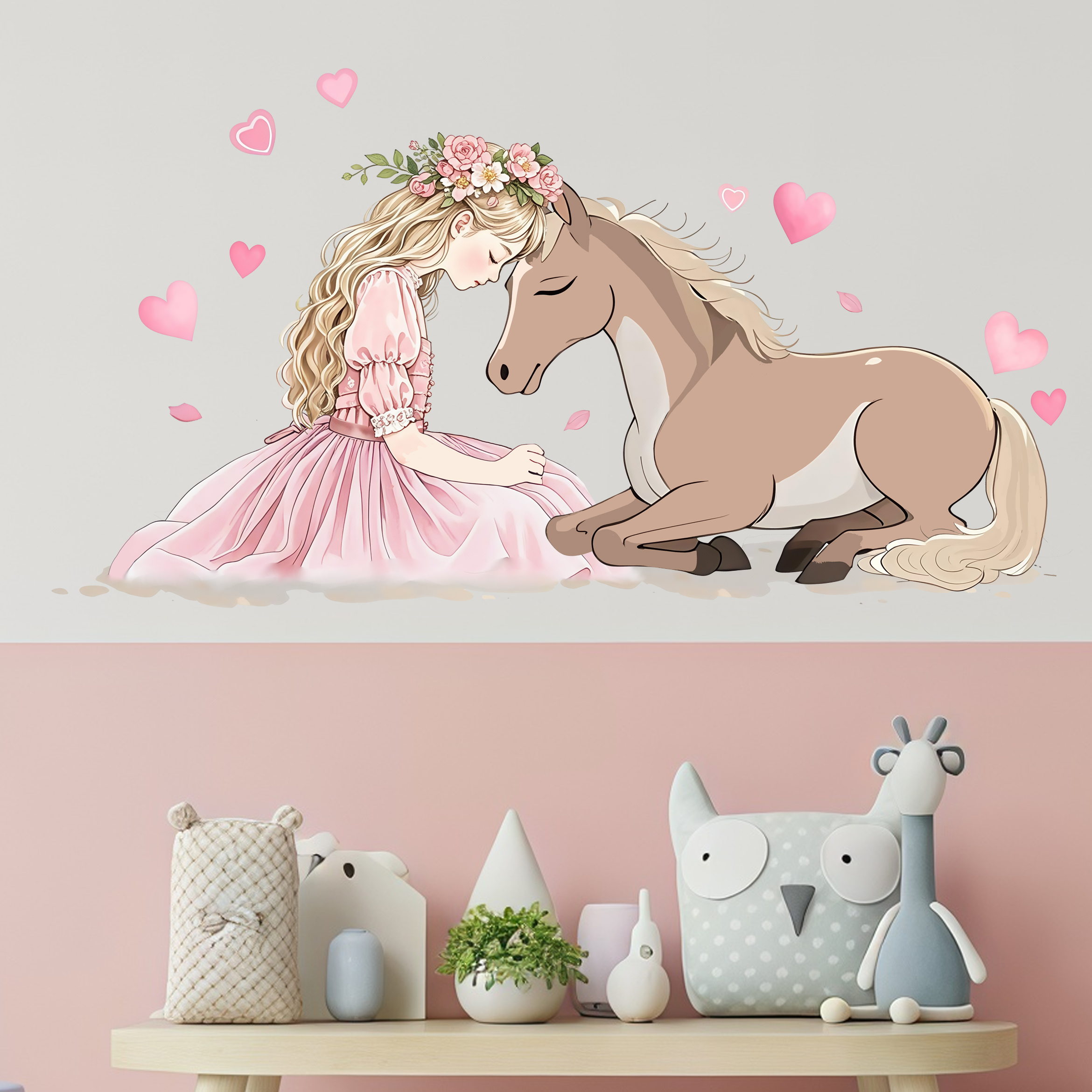Romantic Horse Wall Stickers S - Pvc Panel Background 评论和价格