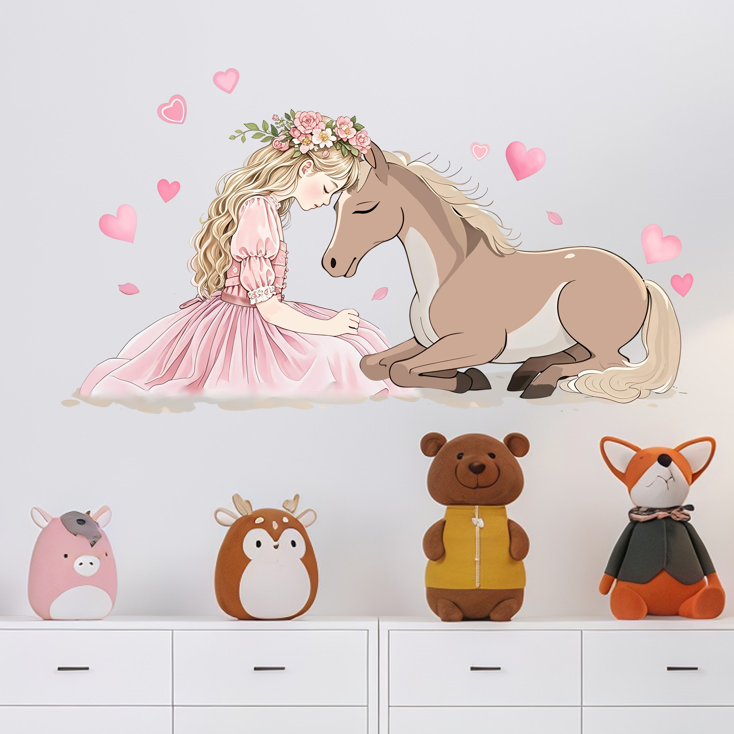 Romantic Horse Wall Stickers S - Pvc Panel Background 评论和价格
