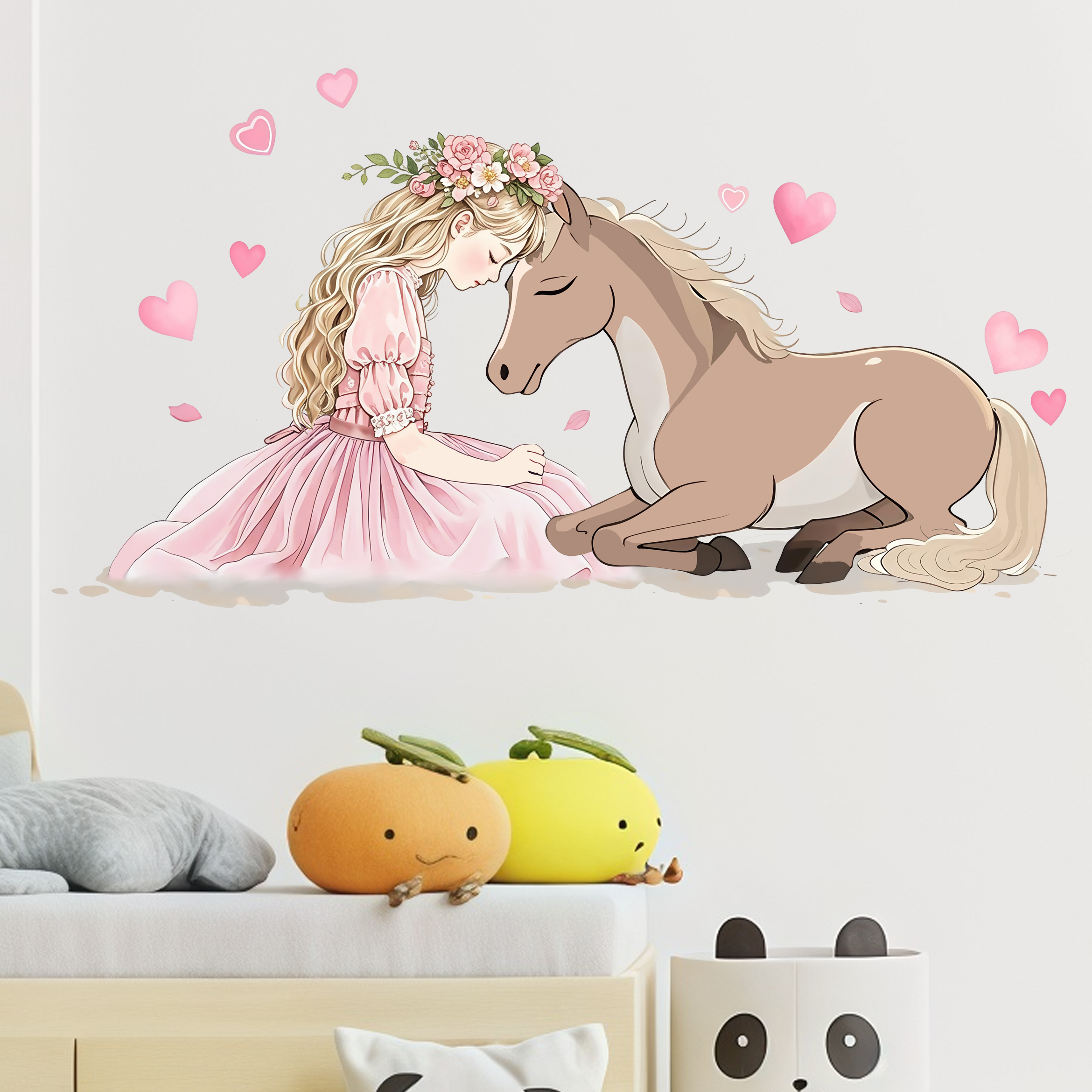 Romantic Horse Wall Stickers S - Pvc Panel Background 评论和价格