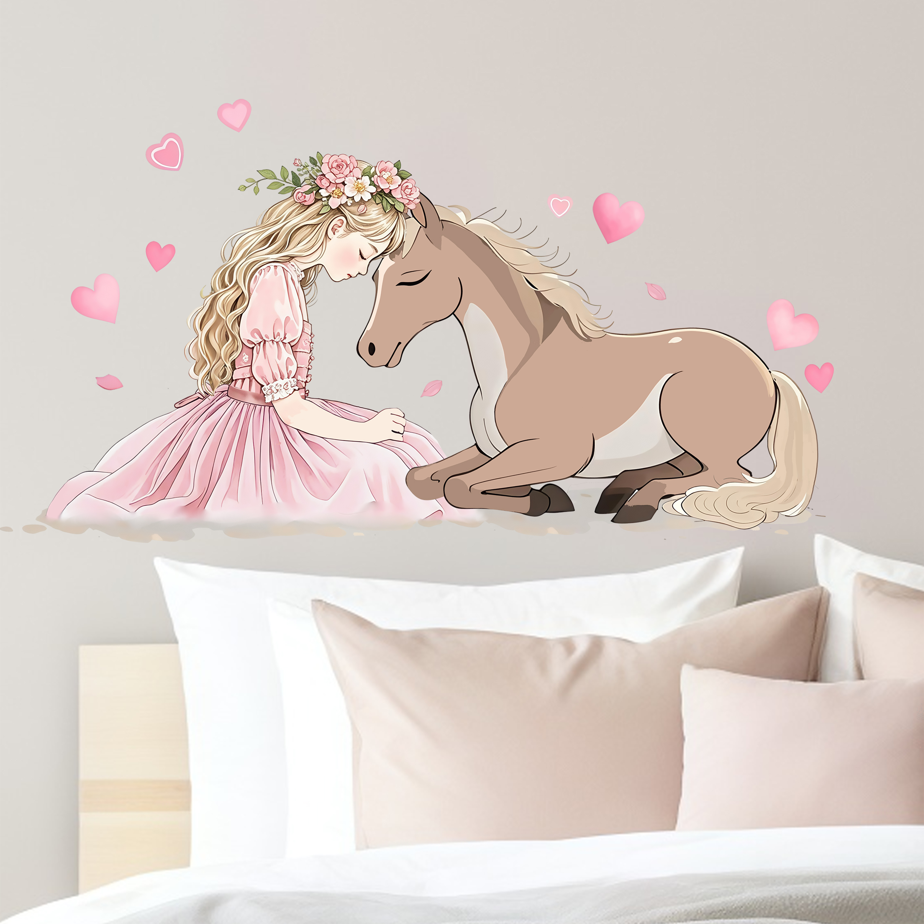 Romantic Horse Wall Stickers S - Pvc Panel Background 评论和价格