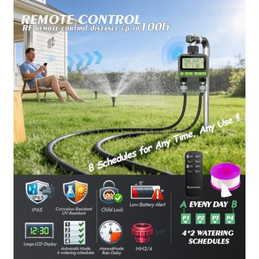 Smart Sprinkler Timer for Lawn - Timer Dual Outlet 评论和价格
