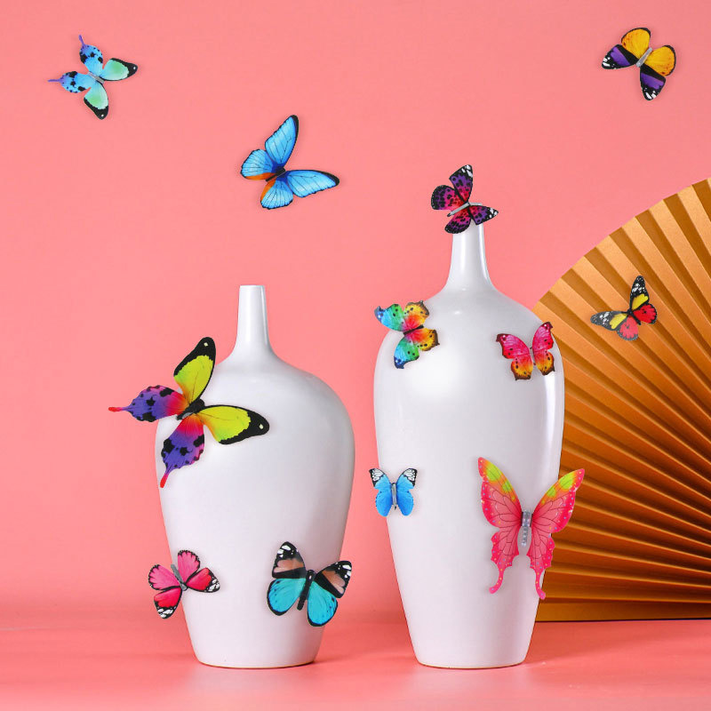12Pcs 3D Butterfly Wall Sticke - Pvc Panel Background 评论和价格