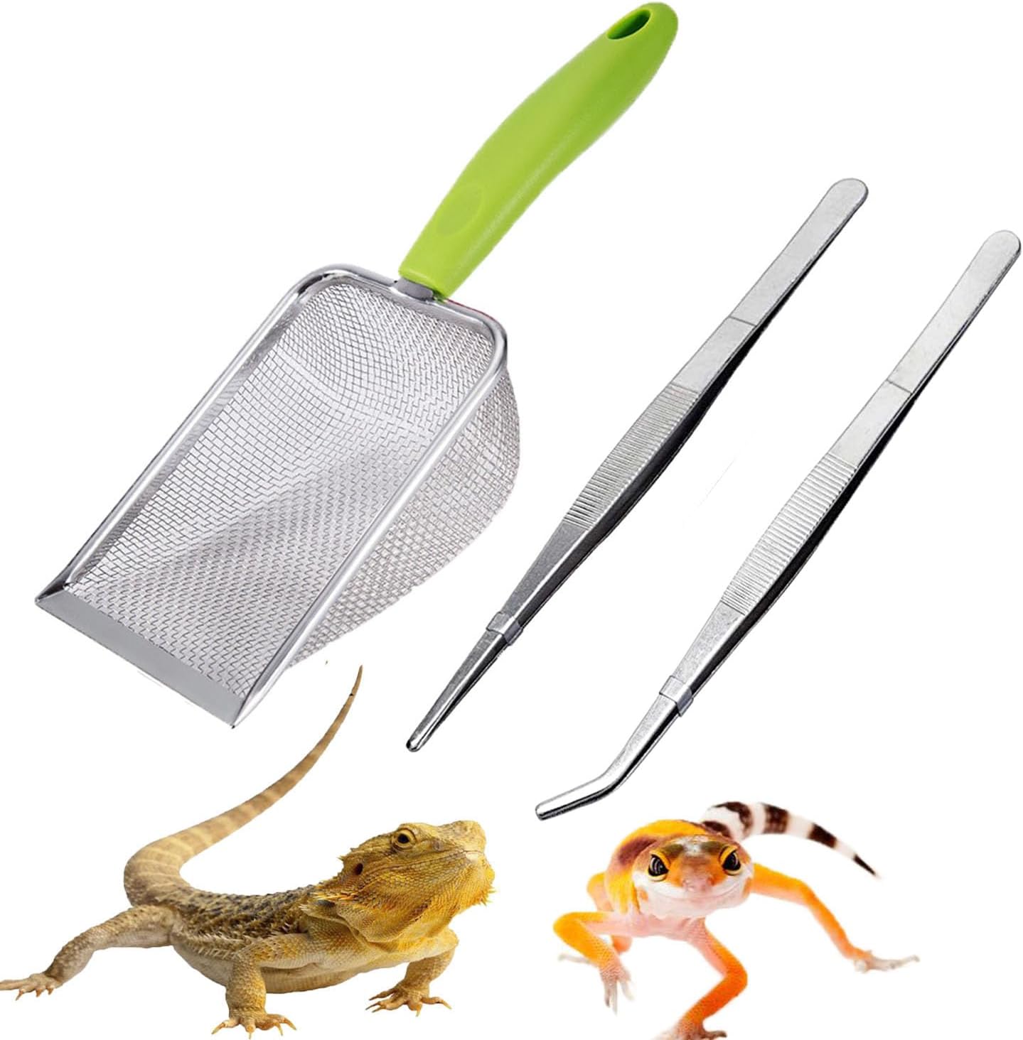 Reptile Sand Scoop Set - Fine  - Feeding Tong Stainless 评论和价格