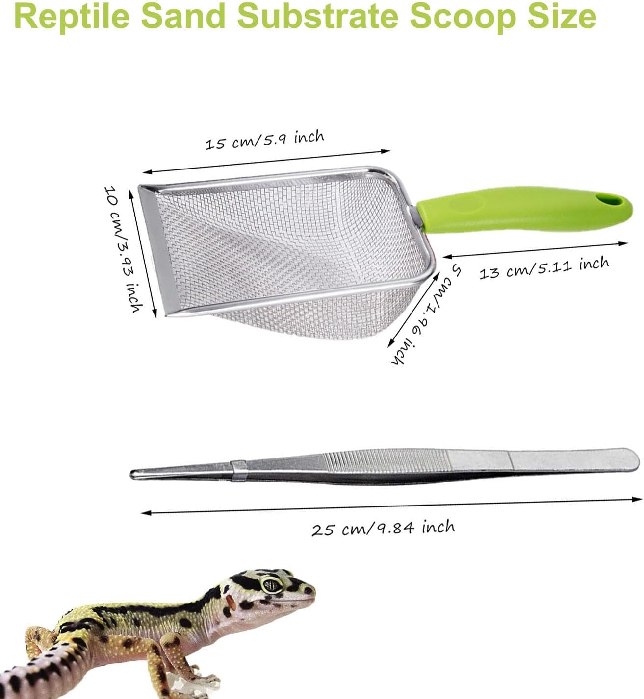 Reptile Sand Scoop Set - Fine  - Feeding Tong Stainless 评论和价格
