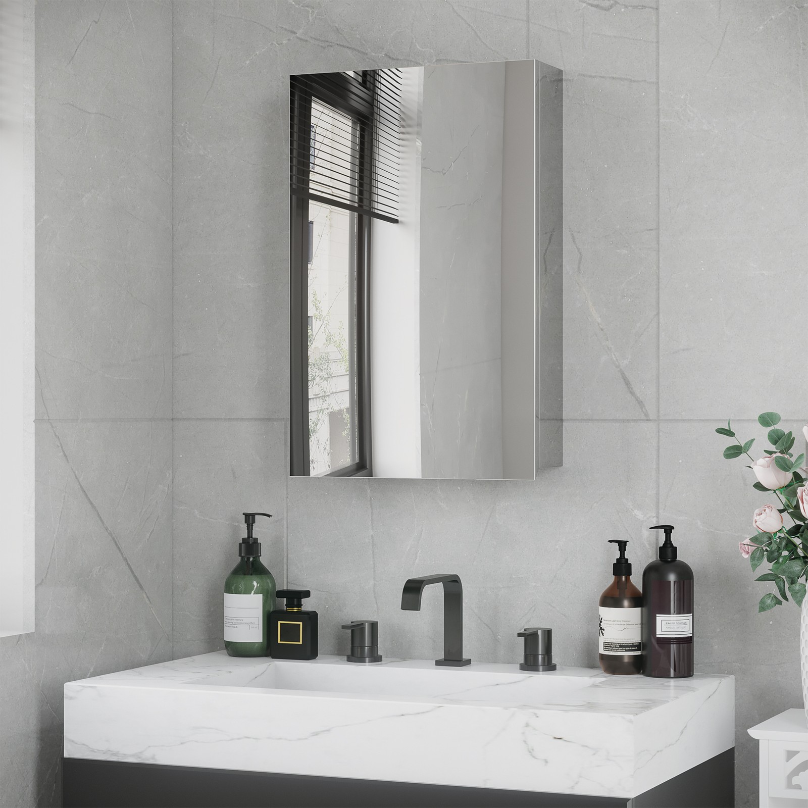 Bathroom Cabinet Wall Mounted  - Glass Door Hinge 评论和价格