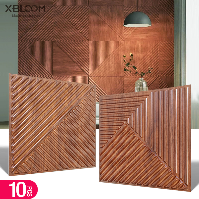 10pcs 30x30cm 3D Art Wall Pane - Pvc Panel Background 评论和价格