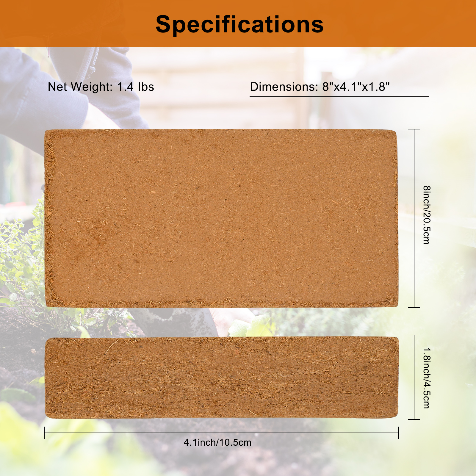 1 Pack Premium Coco Coir Brick - Substrate Coconut Fiber 评论和价格