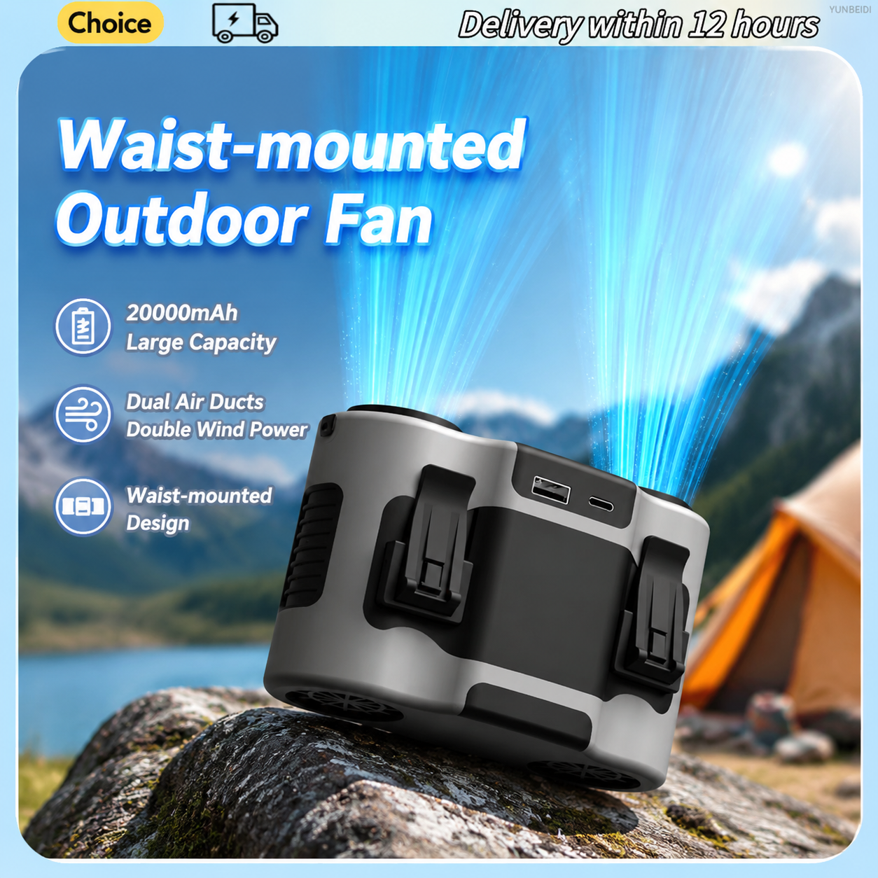Portable Waist Clip Fan Mini U - Timer Dual Outlet 评论和价格