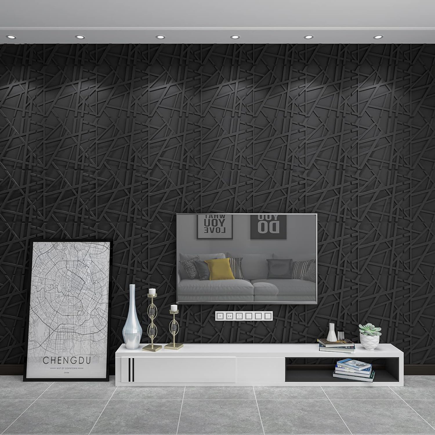 19.7x19.7in PVC Wall Panel Str - Pvc Panel Background 评论和价格