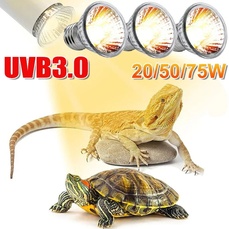 25/50/75W UVB Reptile Lamp Bul - Calcium Powder Reptile 评论和价格