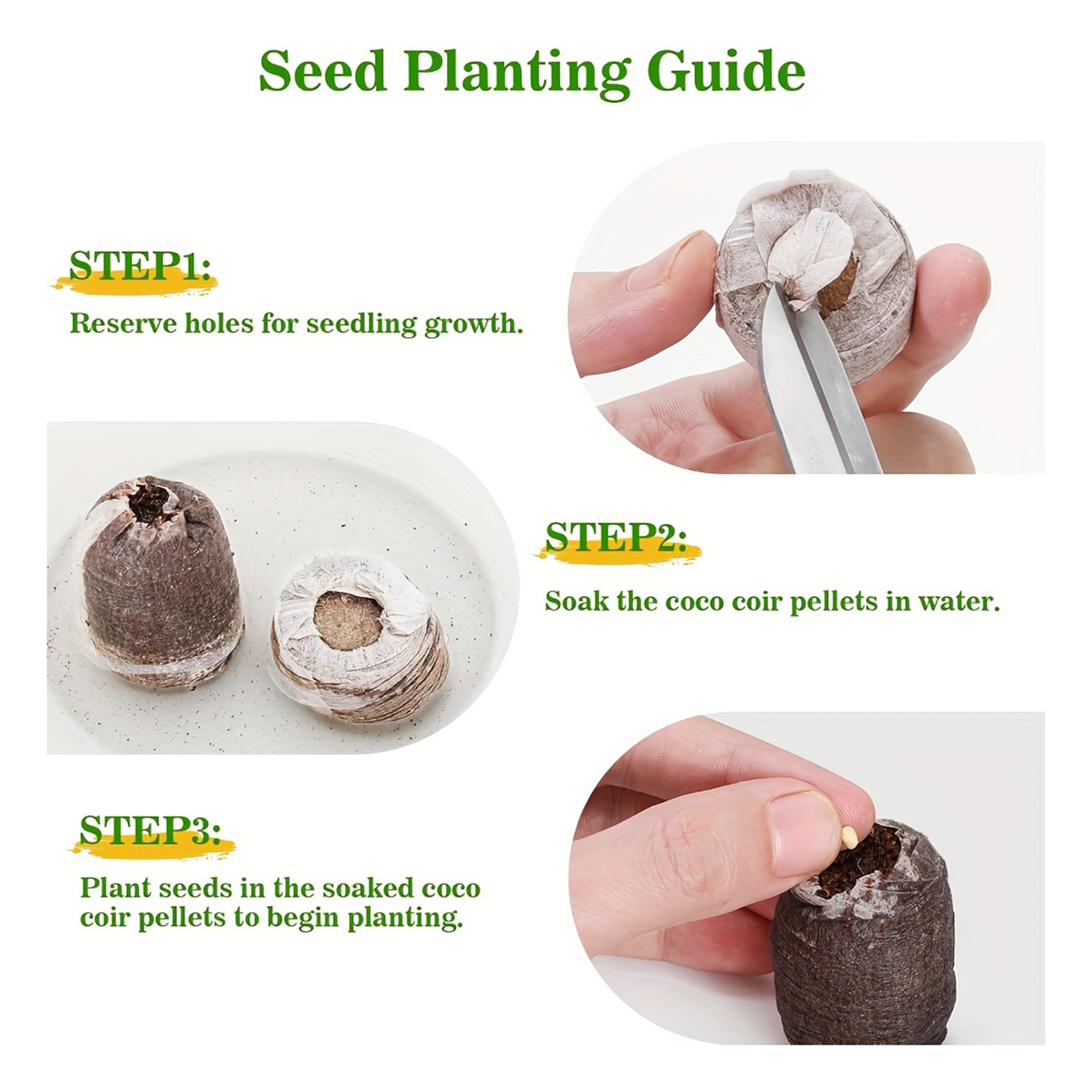 10/20/50pcs Plant Growth Bags  - Substrate Coconut Fiber 评论和价格
